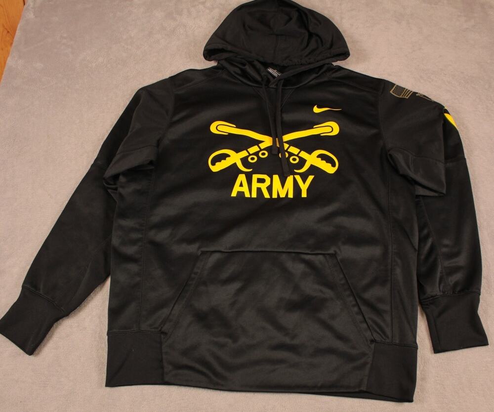 Nike Army Black Knights Dri-FIT Hoodie Men's Large Black Yellow West Point